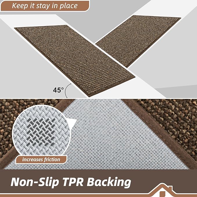 BEQHAUSE Kitchen Rugs and Mats 2PCS, Non-Slip Kitchen Mats - Image 4