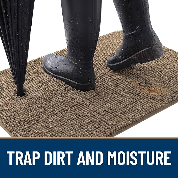 OLANLY Dog Door Mat for Muddy Paws 34x21, Absorbs Moisture and Dirt, Absorbent - Image 2