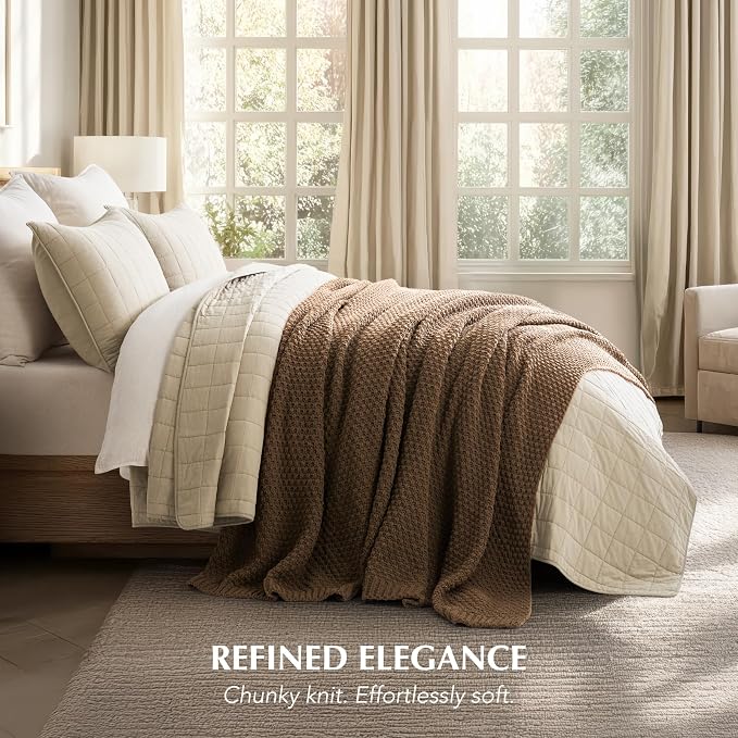 EVERGRACEHOME Chunky Chenille Knit Throw Blanket - Image 4