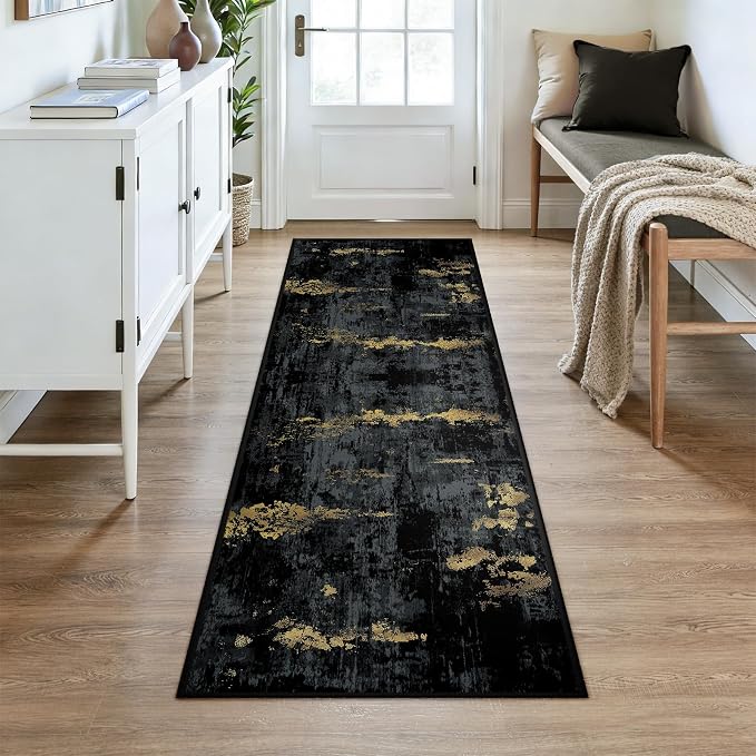 Washable Area Rugs 3x7 Non-Slip Modern Abstract Soft - Image 2