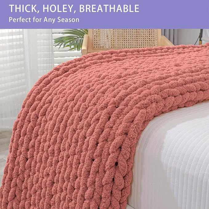Bigacogo Chunky Knit Throw Blanket - Image 4