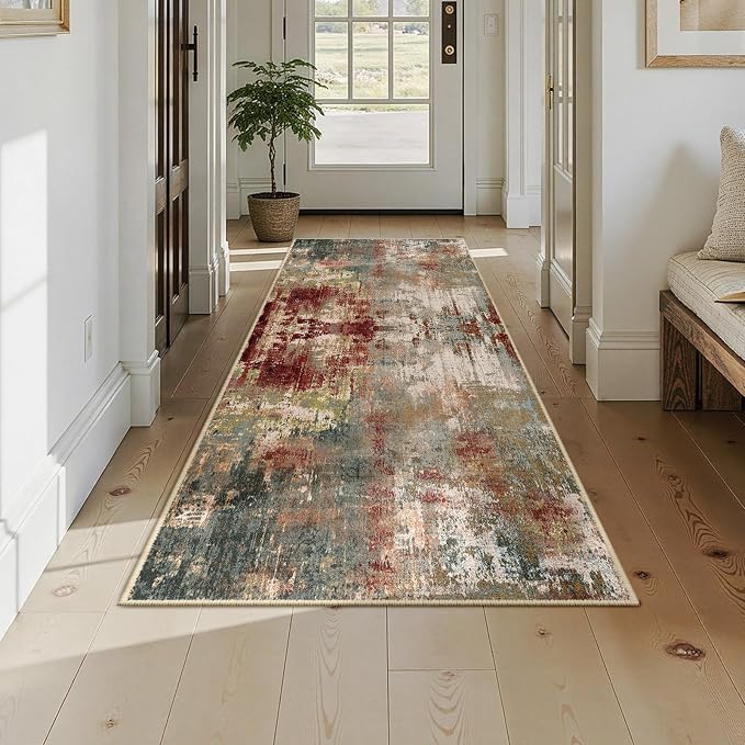 Washable Area Rugs 3x8 Non-Slip Modern Abstract Soft - Image 8