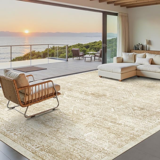 Washable Area Rug 9x12, Large Soft Rugs by Soalmost