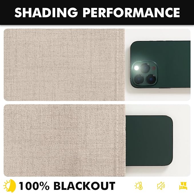 MIULEE 100% Blackout Linen Curtains - Image 7