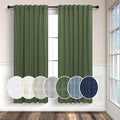 Pitalk Olive Green Curtains 63 Inch Length by Pitalk