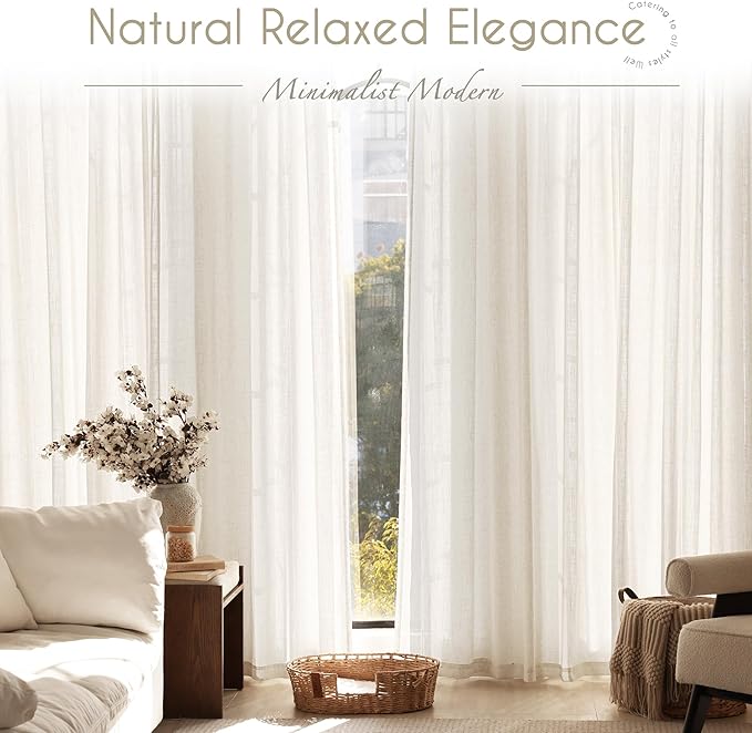 Extra Long 120 inch Curtains Linen Blend - Image 6