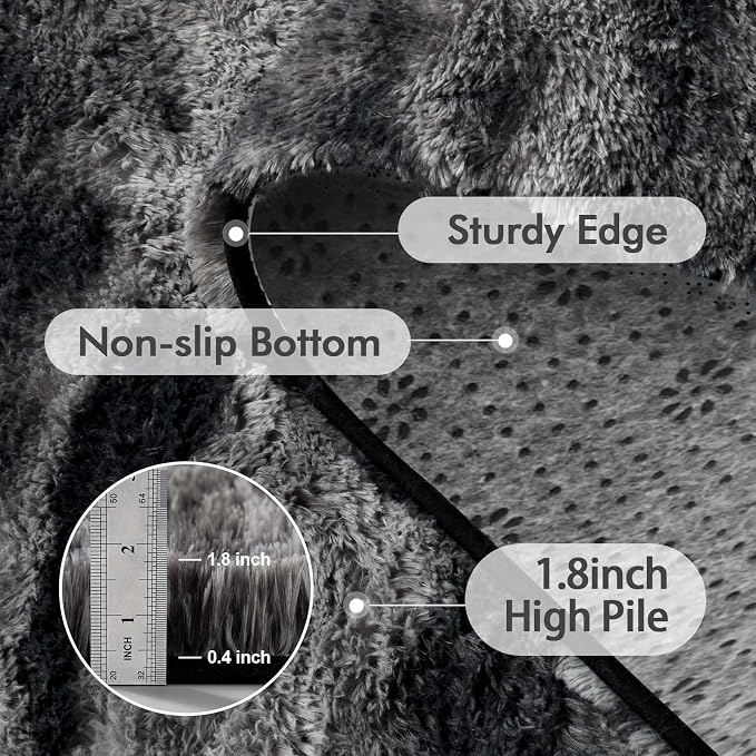 9x12 Ft Extra Large Shag Rugs for Living Room, Ultra Soft Fluffy Furry Area - Image 5