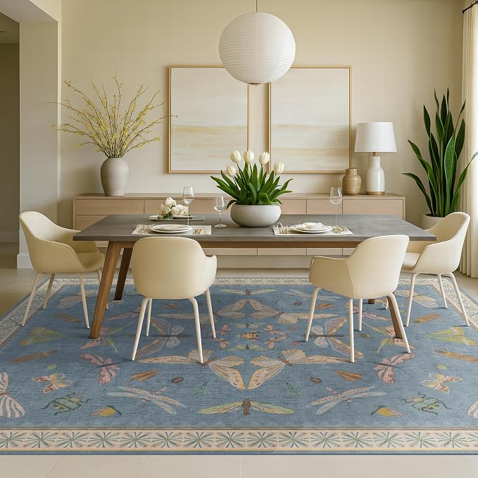 Hazo Haus Insect Light Blue Rug - Image 6