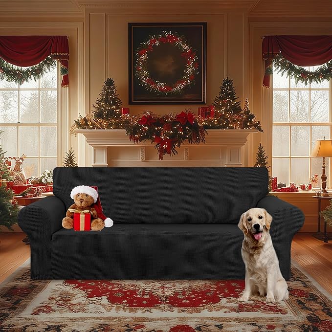 KEKUOU Stretch Oversized Sofa Slipcover 1 Piece Couch Sofa Cover Furniture - Image 2