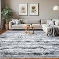 Lansny Modern Abstract 8x10 Large Machine Washable Living Room Rug Non-Slip by lansny