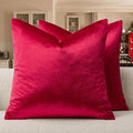 GIGIZAZA Red Velvet Pillow Covers 22x22 Decorative Pillows Pack of 2 | Throw by GIGIZAZAFocusingonhomedecoration