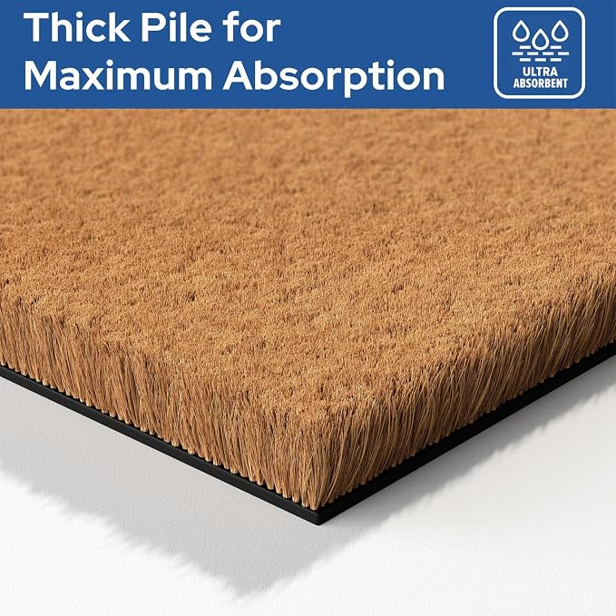 Barnyard Designs Natural Coco Coir Heavy Duty Backing Doormat - Image 6