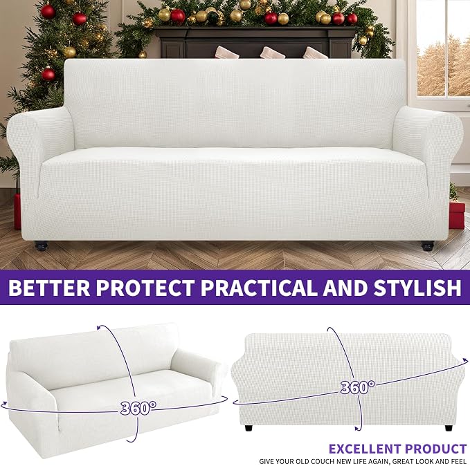 ZNSAYOTX Super Stretch Couch Cover Universal Sofa Covers - Image 2