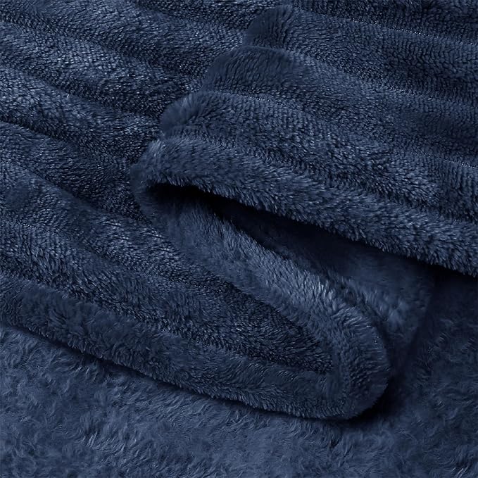 BEDELITE Fleece Blanket Twin Size – 3D Ribbed Jacquard Soft and Warm Decorative - Image 6