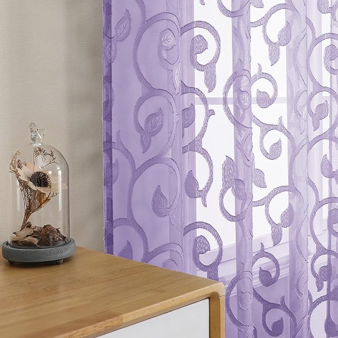 OWENIE Furman Sheer Curtains 84 inches Long - Image 3