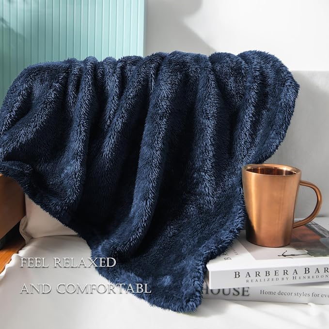Exclusivo Mezcla Plush Fuzzy Fleece Bed Blanket Twin Size, Super Soft, Fluffy - Image 6