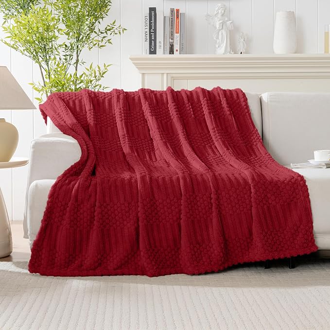 50x70 Inch Red Throw Blanket - Image 2
