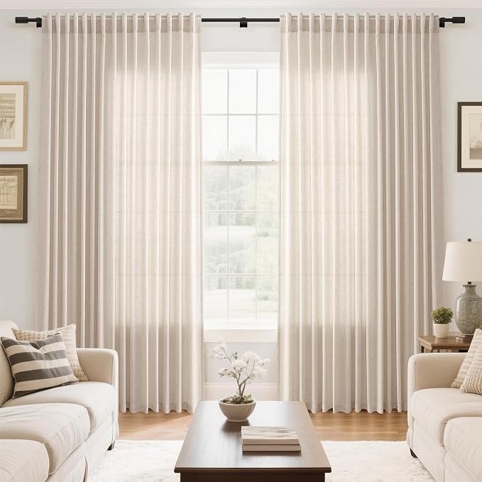 Extra Wide 100 Inch Linen Curtains - Image 7