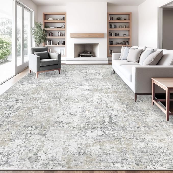 10x14 Area Rugs for Living Room, Washable Modern Abstract Large Area Rug by XLUEZ