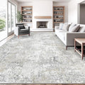 10x12 Area Rug for Living Room, Washable Modern Abstract Large Area Rug Neutral by XLUEZ