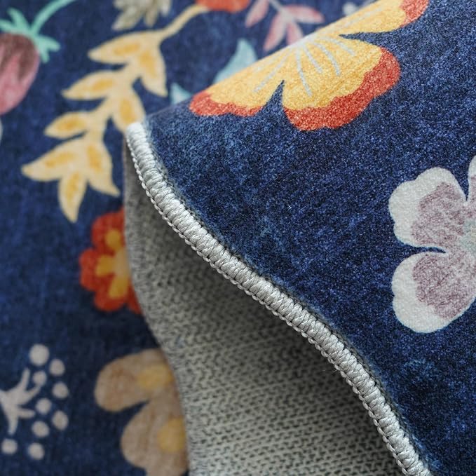 Washable 2'6x12 Hallway Runner Rug: Entryway Non Slip Floral Rug Farmhouse Soft - Image 6