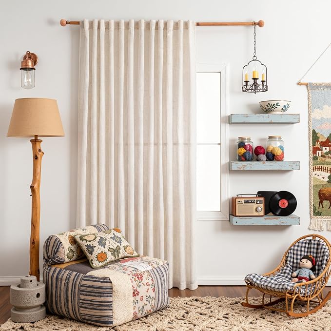 MYSKY HOME Natural Linen Curtains - Image 2