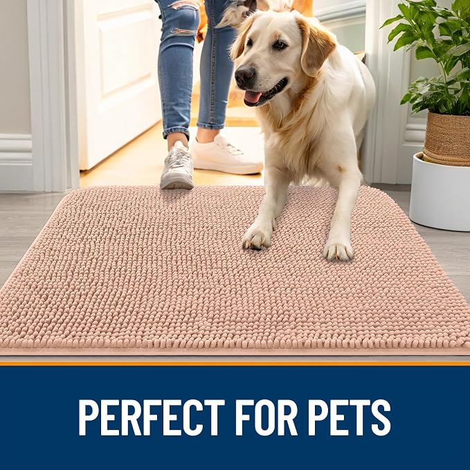 OLANLY Dog Door Mat for Muddy Paws 59x32, Absorbs Moisture and Dirt, Absorbent - Image 6