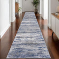 KOZYFLY Modern Abstract Washable Rug Runner 2.6x16 Hallway Rug Runner Non-Slip by KOZYFLY