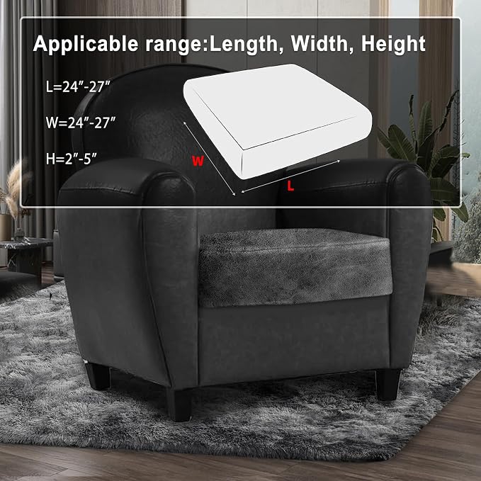 Leather Look Couch Cushion Covers Sofa Seat Slipcovers Sets Couches Furniture - Image 3