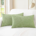 CaliTime Throw Pillow Covers Decorative 16 X 26 Inches Pack of 2 Cozy Chenille by CaliTime