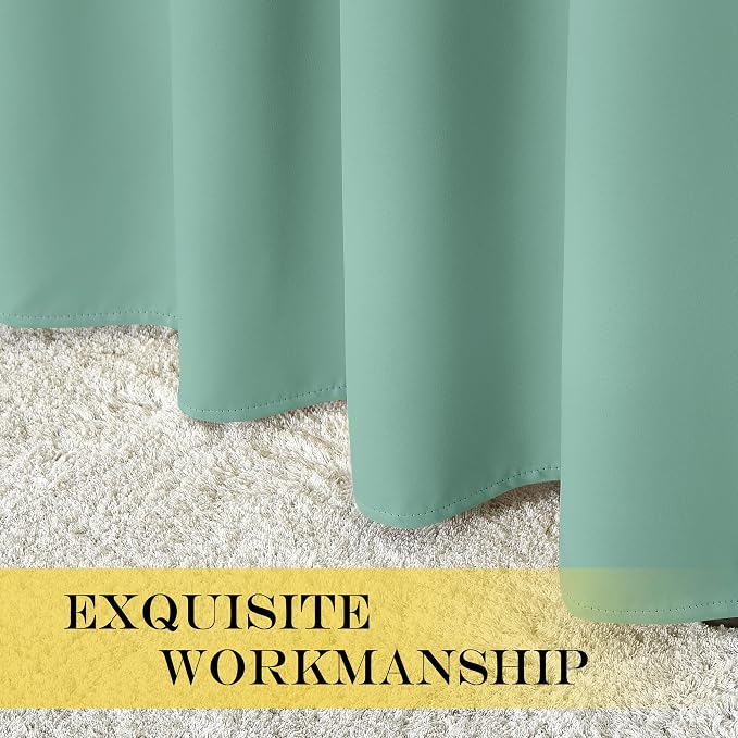 NICETOWN Aqua Blue Blackout Curtains - Image 6