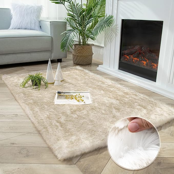 Ashler HOME DECO Soft Fox Faux Fur Chair Couch Cover Area Rug by AshlerHomeDeco