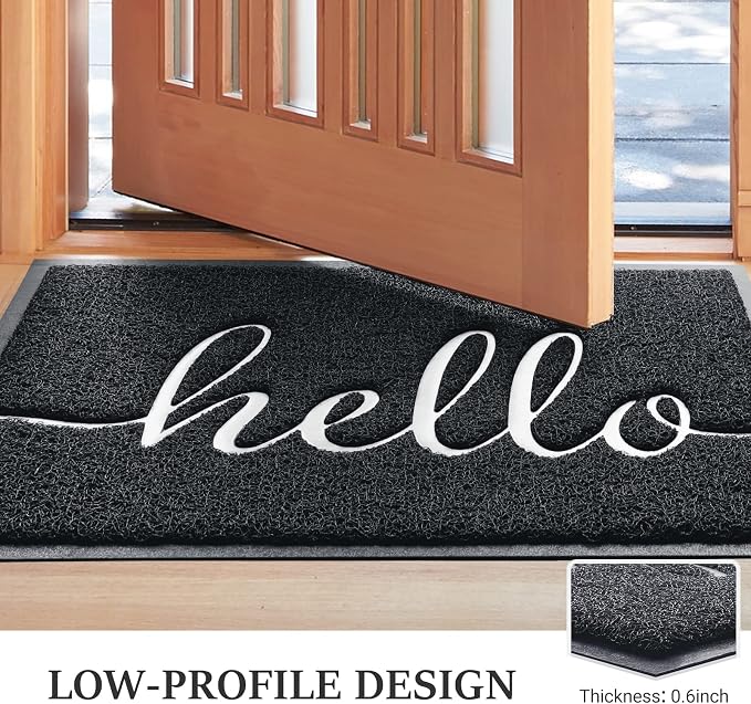 BeneathYourFeet Door Mat, Welcome Mat Low Profile Front Doormat Indoor Outdoor - Image 4