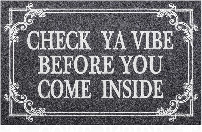 Front Door Door Mat Indoor Outdoor Entrance Doormat Rubber Welcome Door Mat by HLFMVWE