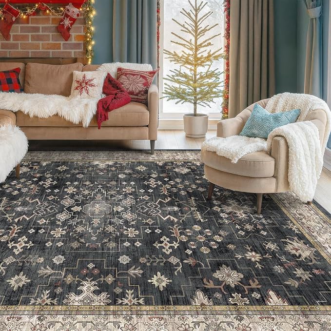 Boho Dining Room Rugs for Under Table - Image 9