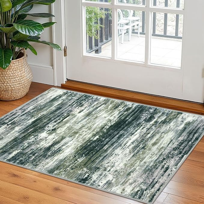 KOZYFLY Small Area Rug 2x3 Rug Entryway Rugs Modern Abstract Indoor Non-Slip by KOZYFLY