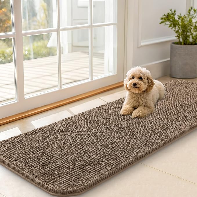 OLANLY Dog Door Mat for Muddy Paws 59x20, Absorbs Moisture and Dirt, Absorbent by OLANLY