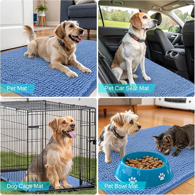 OLANLY Dog Door Mat for Muddy Paws 54x32, Absorbs Moisture and Dirt, Absorbent - Image 7