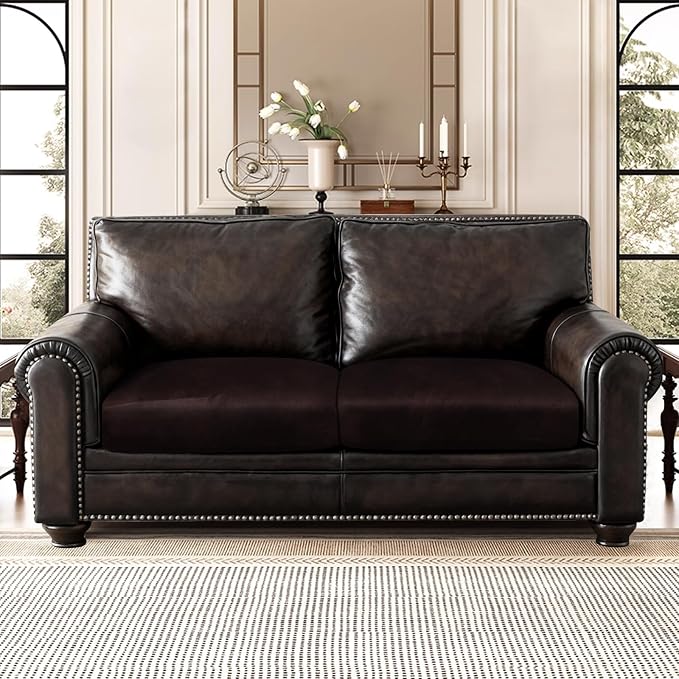 Leather Look Couch Cushion Covers Sofa Seat Slipcovers Sets Couches Furniture - Image 2