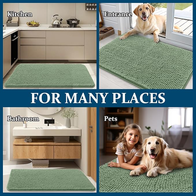 OLANLY Dog Door Mat for Muddy Paws 24x16, Absorbs Moisture and Dirt, Absorbent - Image 8