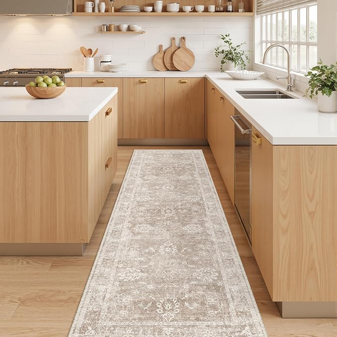 Madane 2x6 Washable Runner Rug Non-Slip, Vintage Kitchen Hallway Rug - Image 2