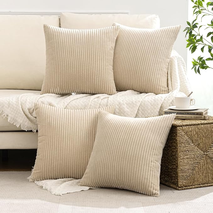 MIULEE Boho Farmhouse Throw Pillow Covers 18x18 Inch Set of 4 Mordern Nordic - Image 2