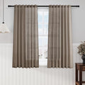Nanspring Dark Taupe Linen Sheer Curtains 54 Inch Length 2 Panel Set Back Tab by Nanspring