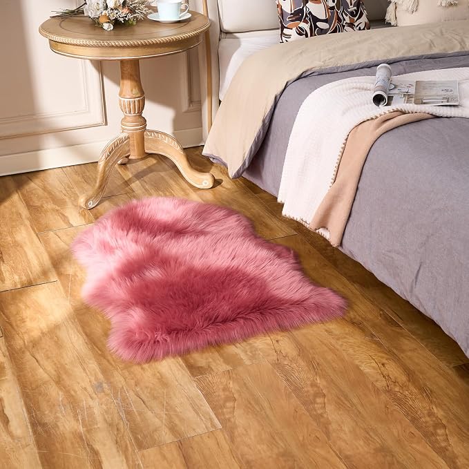 EasyJoy Ultra Soft Fluffy Shaggy Area Rug Faux Fur Rug Chair Cover Seat Pad - Image 6