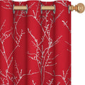Deconovo Christmas Red Curtains, Soundproof Curtain, 42 x 84 Inch Long by Deconovo