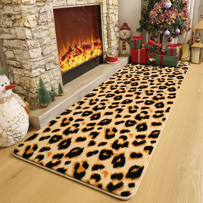 Amearea Soft Leopard Runner Rugs - Image 4