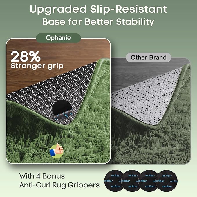 Ophanie Gray Green Grass Area Rugs - Image 4