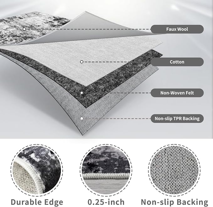 3x16 Washable Runner Rug for Hallway: Extra Long Runners for Entryway Living - Image 6