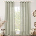 LAMIT 95 Inches Long Sheer Linen Curtains by LAMIT