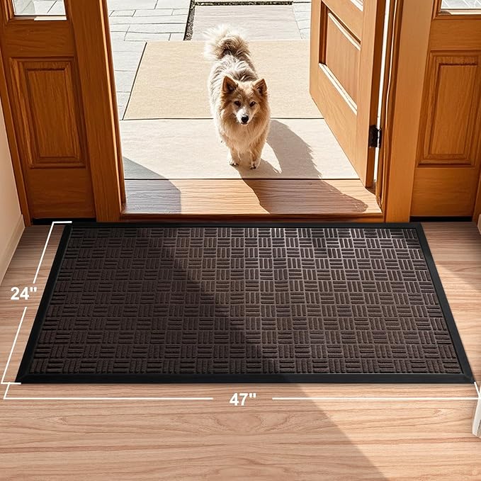 Mibao Front Door Mat, Heavy Duty Durable Welcome Mat - Image 2